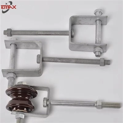 Bobin etajè insulator galvanised d - bracket d bracket fè
